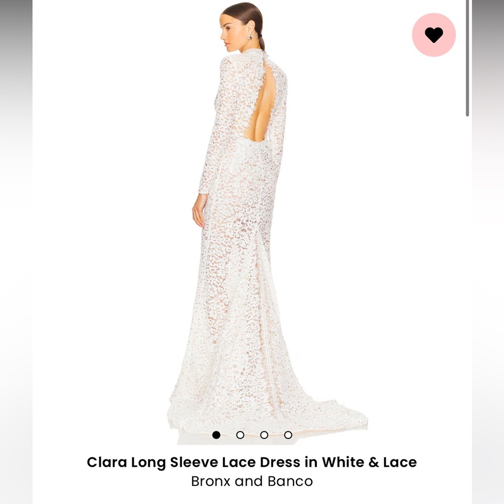 Bronx & Banco Clara Long Sleeve Lace Dress in White